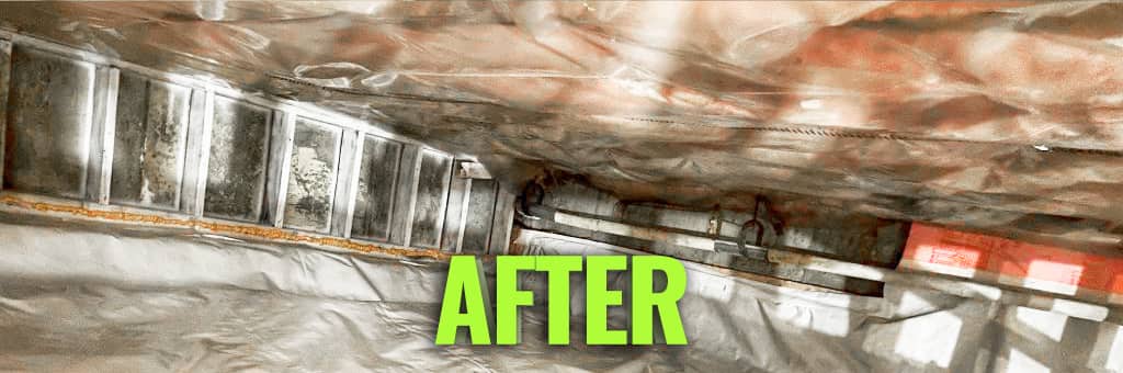 After mold remediation by Clean and Restore in a crawlspace in a Vermont hospital 